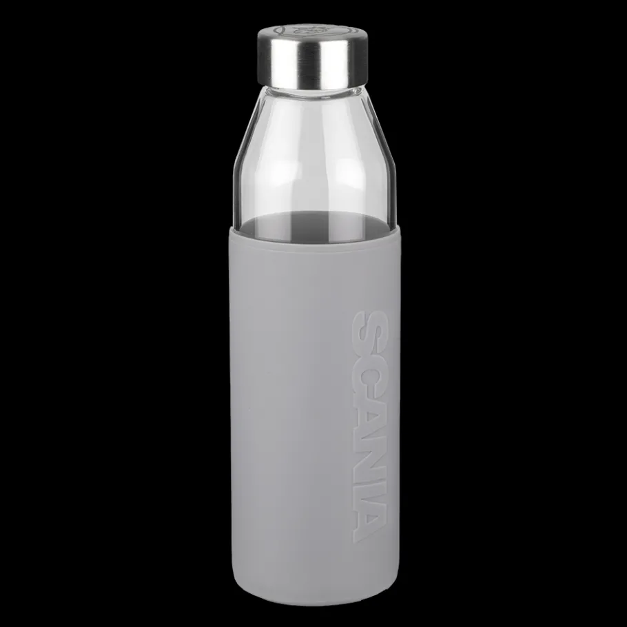 Contenants Boissons & Aliments*Scania Gourde en verre avec un étui gris