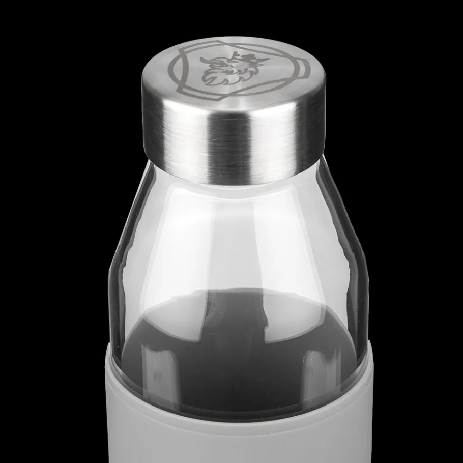 gourde_en_verre_avec_un_tui_gris_2.webp Contenants Boissons & Aliments*Scania Gourde en verre avec un étui gris