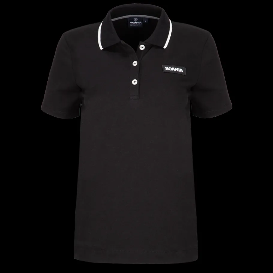 Polos*Scania Polo "Base" noir pour femme