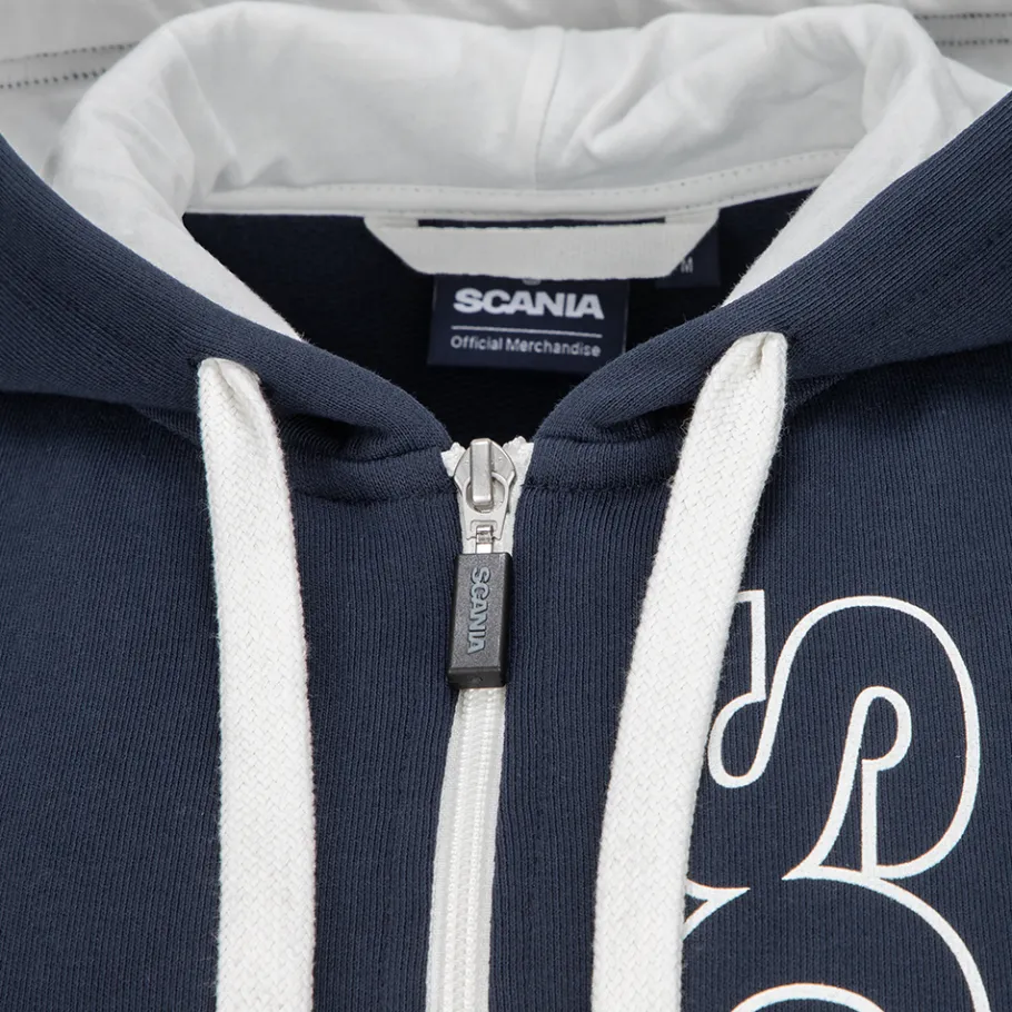 Pulls & Sweats*Scania Sweat à capuche "Base" à fermeture éclair bleu marine pour femme