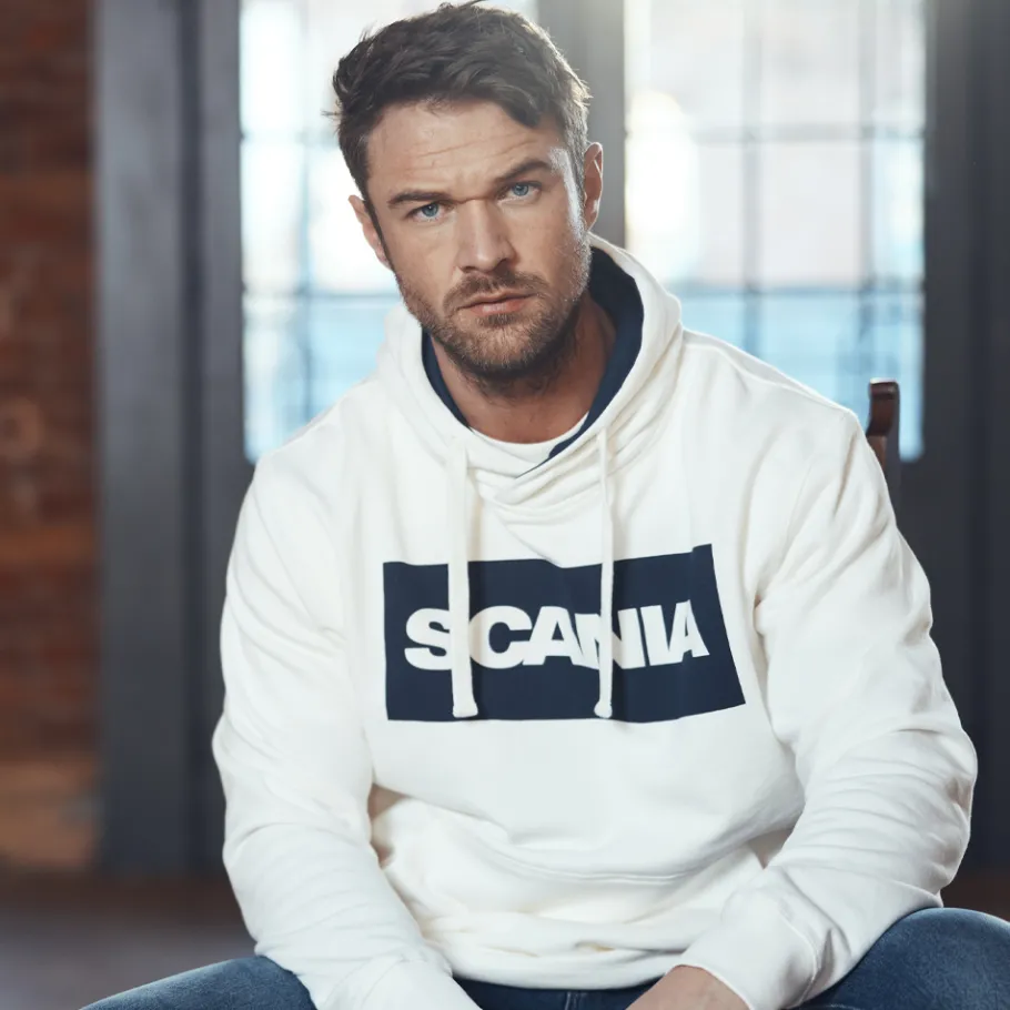 Pulls & Sweats*Scania Sweat à capuche blanc cassé pour homme