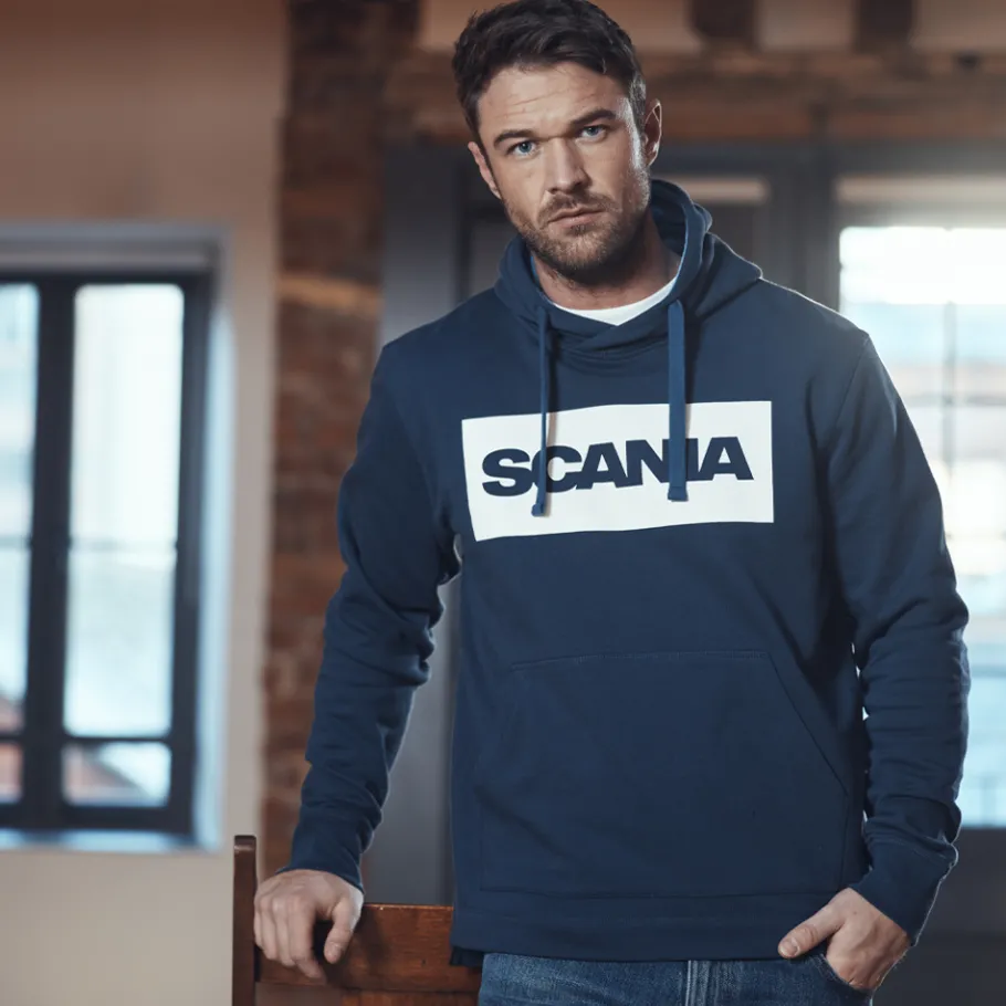 sweat__capuche_bleu_fonc_pour_homme_1.webp Pulls & Sweats*Scania Sweat à capuche bleu foncé pour homme