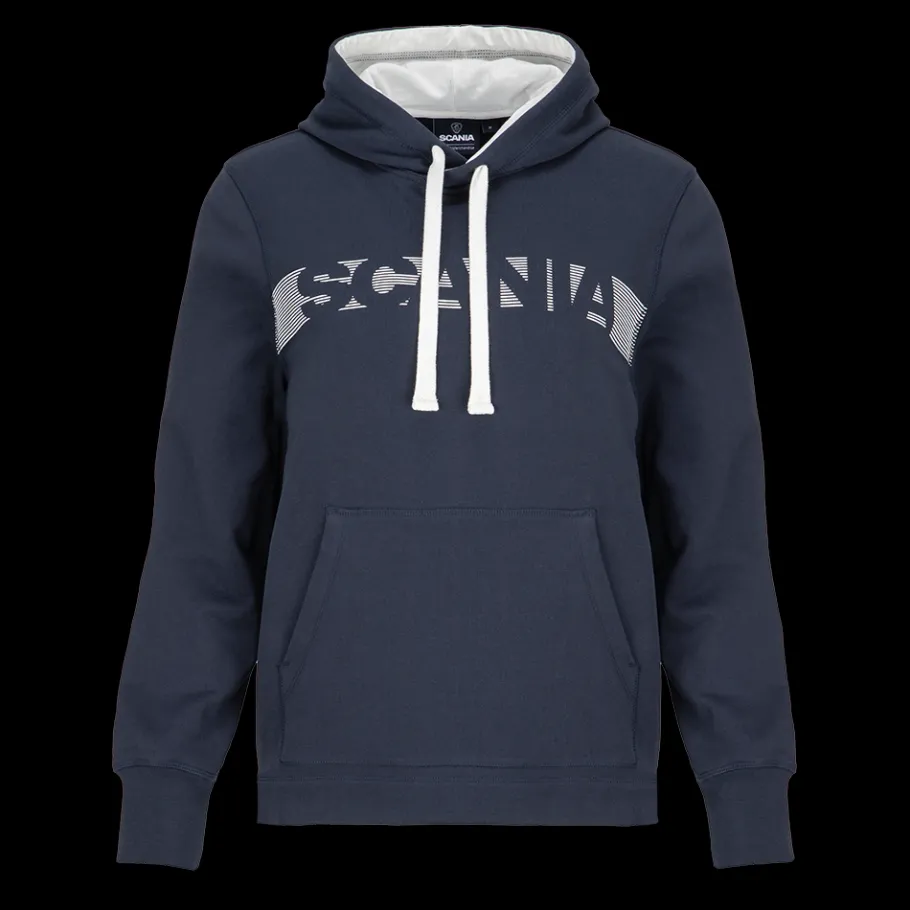 Pulls & Sweats*Scania Sweat à capuche décontracté à rayures bleu marine pour femme