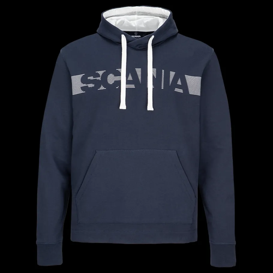 Pulls & Sweats*Scania Sweat à capuche décontracté à rayures bleu marine pour homme