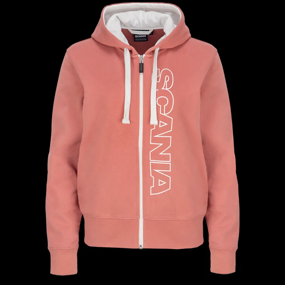 Pulls & Sweats*Scania Sweat à capuche et à fermeture éclair "Base" rose pâle pour femme
