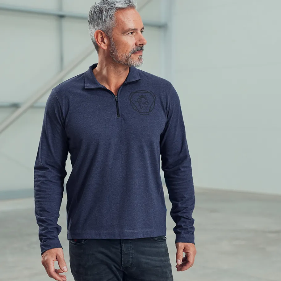 Tee-shirts*Scania T-shirt ¼ zip pour homme, manches longues