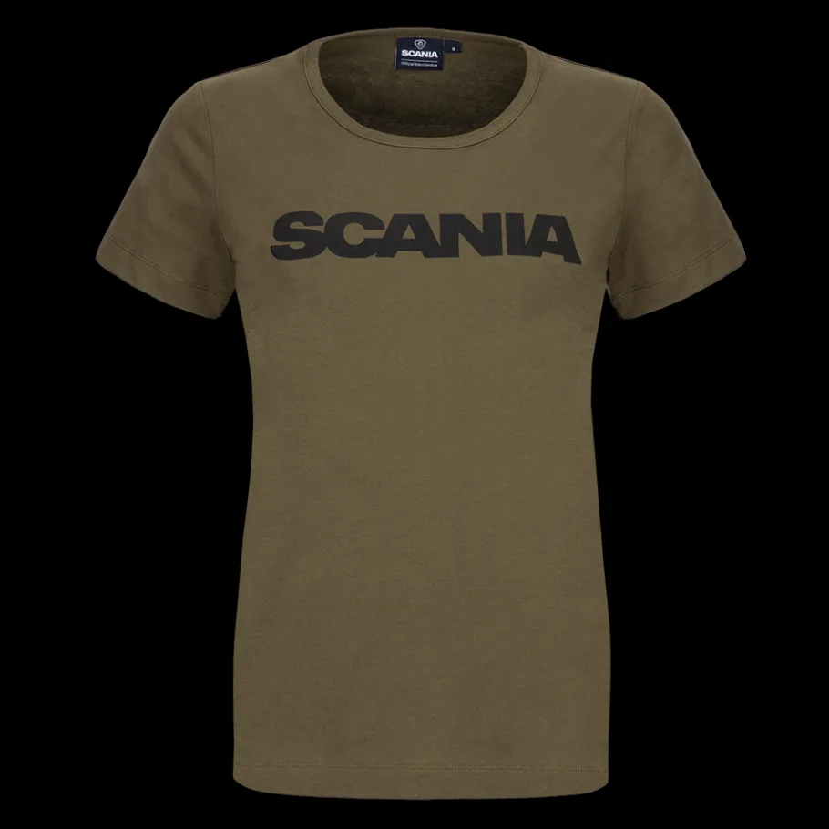 Tee-shirts*Scania T-shirt "Basic Logo" olive pour femme