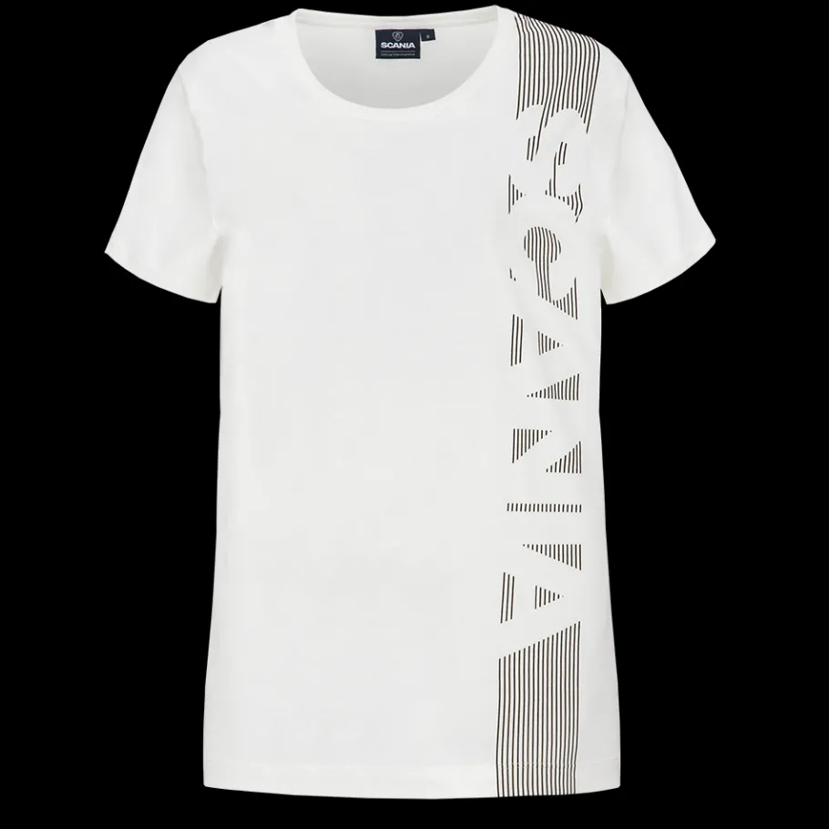 Tee-shirts*Scania T-shirt blanc cassé à rayure verticale pour femme