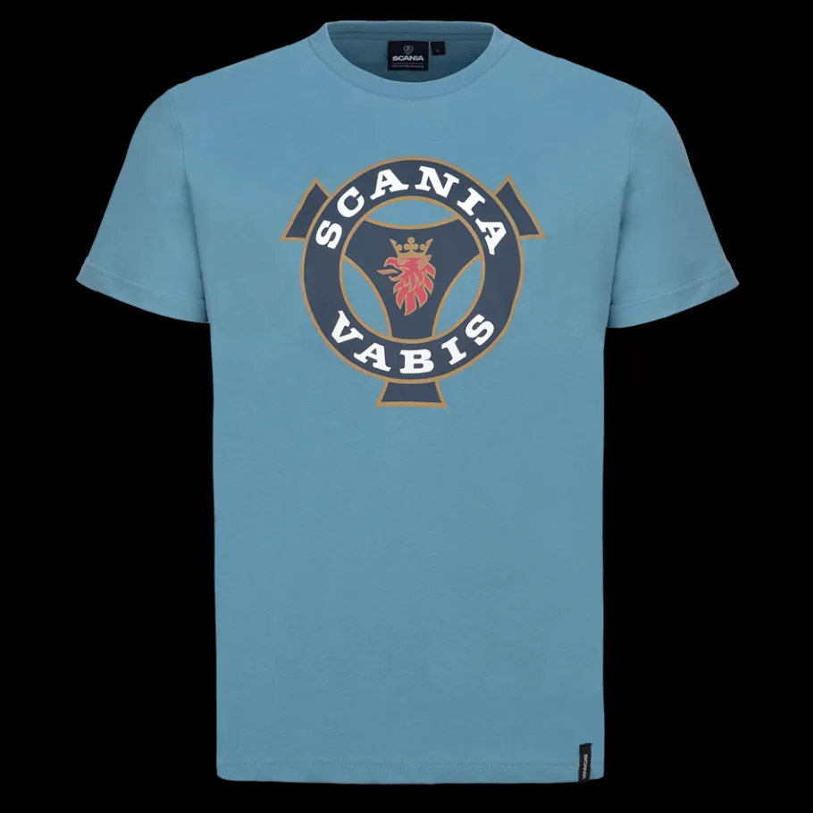 Tee-shirts*Scania T-shirt bleu clair "Heritage" pour homme