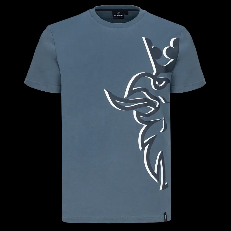 Tee-shirts*Scania T-shirt bleu "Grand Griffon Duo" pour homme