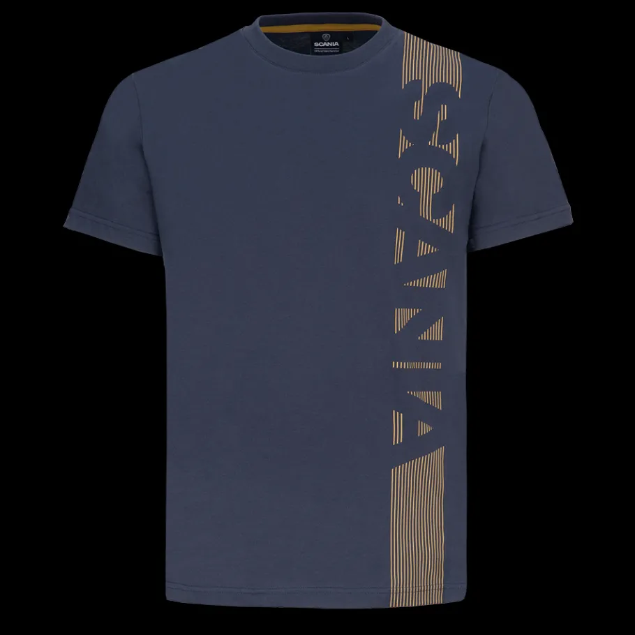 Tee-shirts*Scania T-shirt bleu marine à rayure verticale pour homme