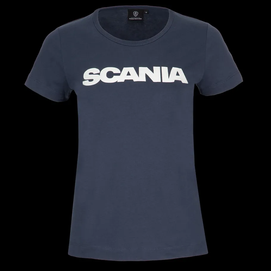 Tee-shirts*Scania T-shirt bleu marine pour femme avec logo