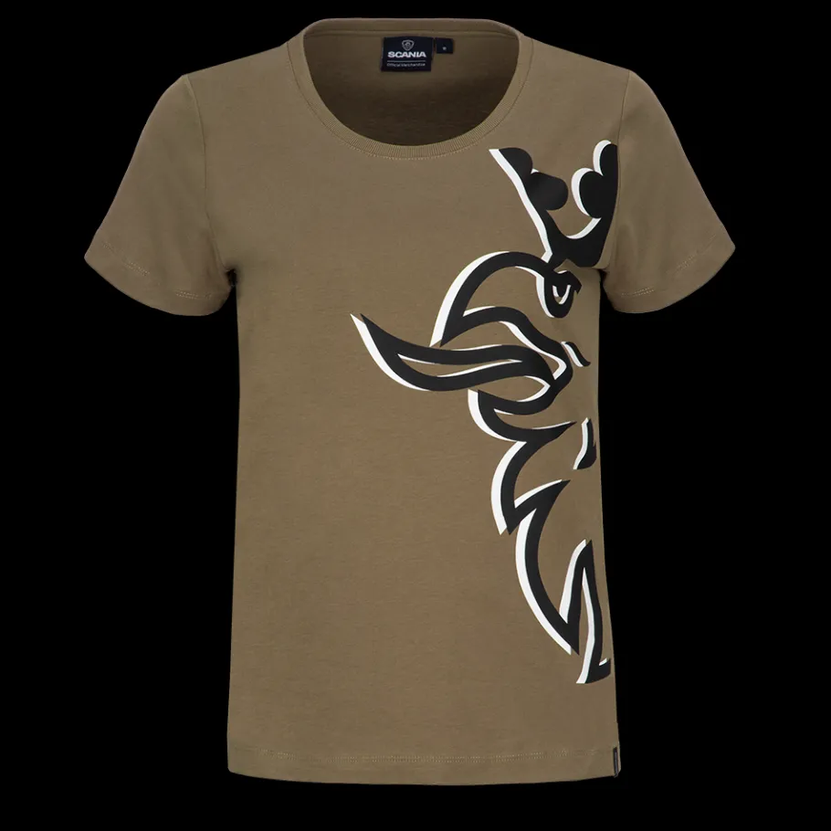 Tee-shirts*Scania T-shirt "Duo Griffon" kaki pour femme