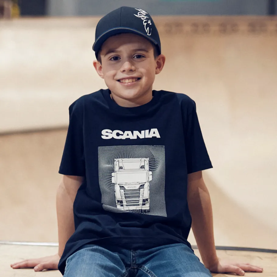 Vêtements*Scania T-Shirt enfant avec logo bleu marine