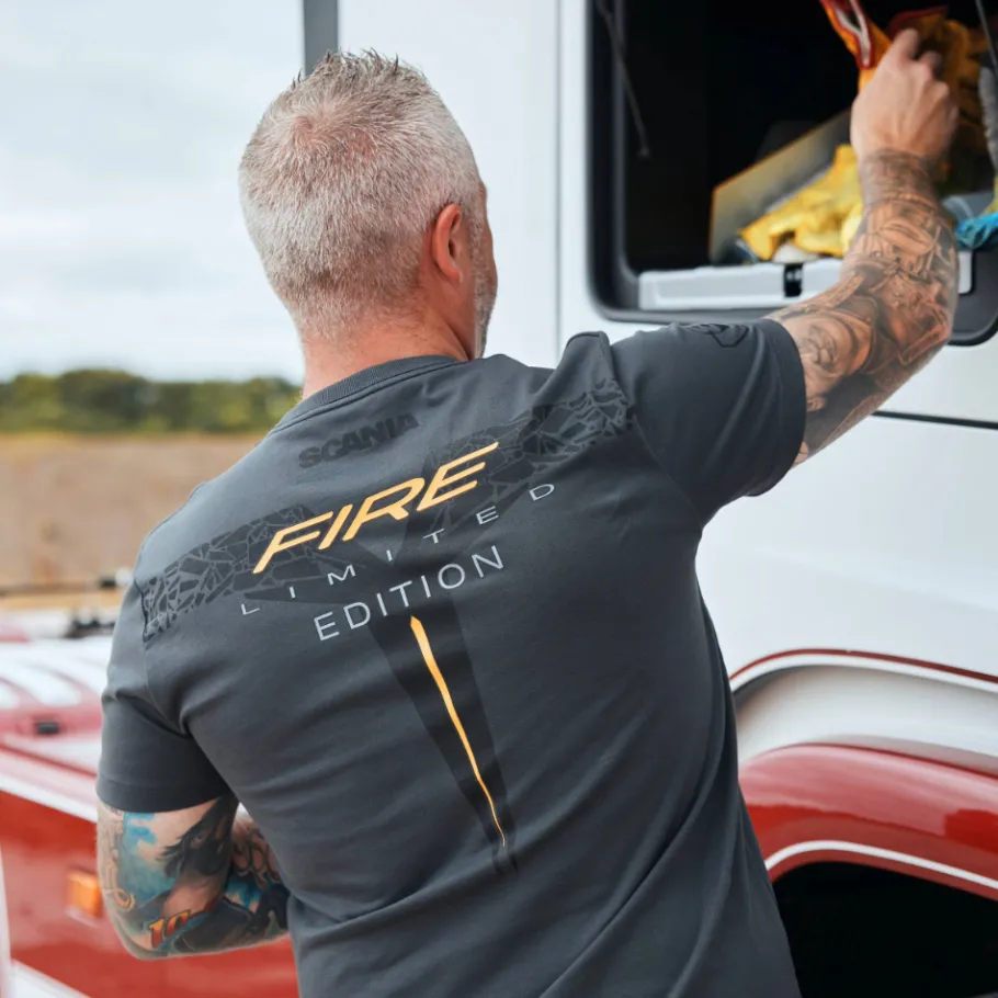 Tee-shirts*Scania T-shirt Fire anthracite pour homme