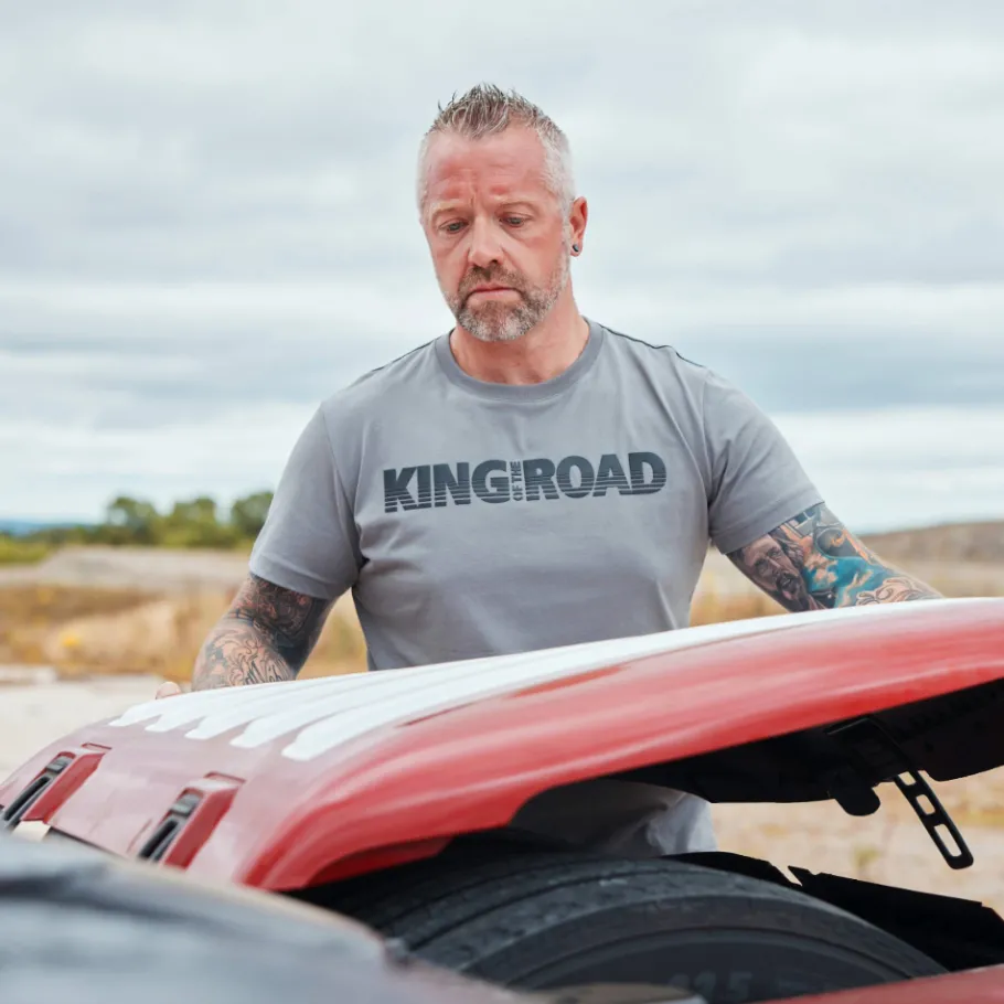 Tee-shirts*Scania T-shirt King Of The Road gris pour homme