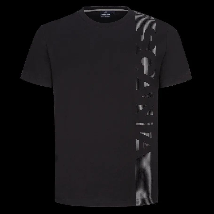 Tee-shirts*Scania T-shirt noir à rayure verticale pour homme