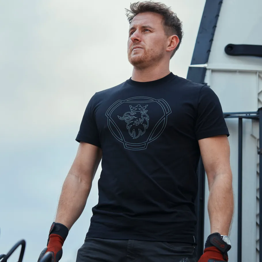 Tee-shirts*Scania T-shirt noir avec Griffon HD pour homme