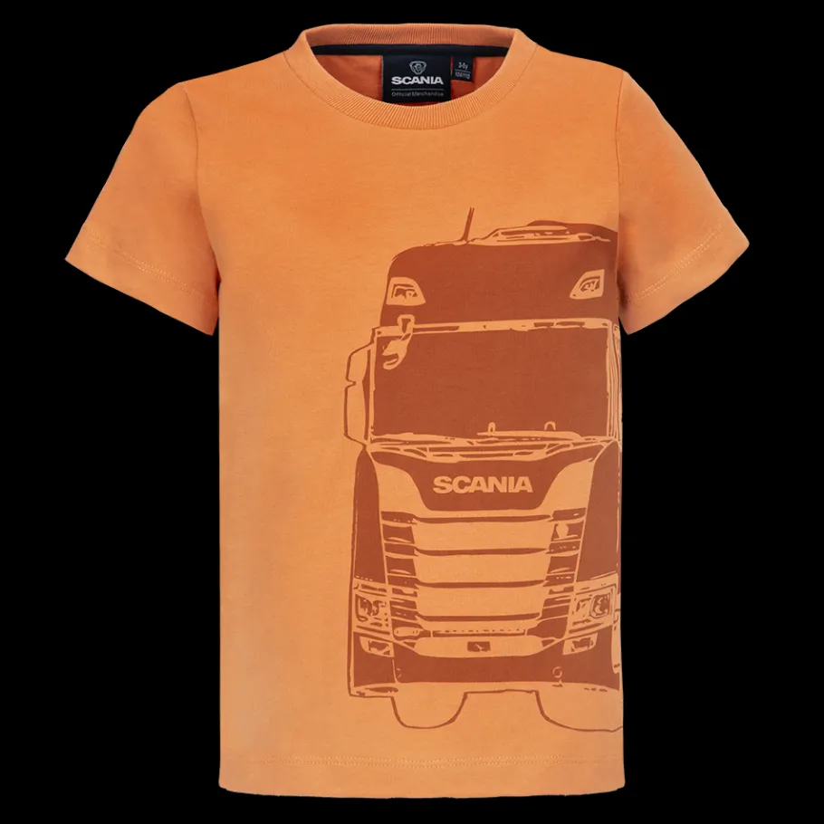 Vêtements*Scania T-shirt orange "Camion" pour enfants