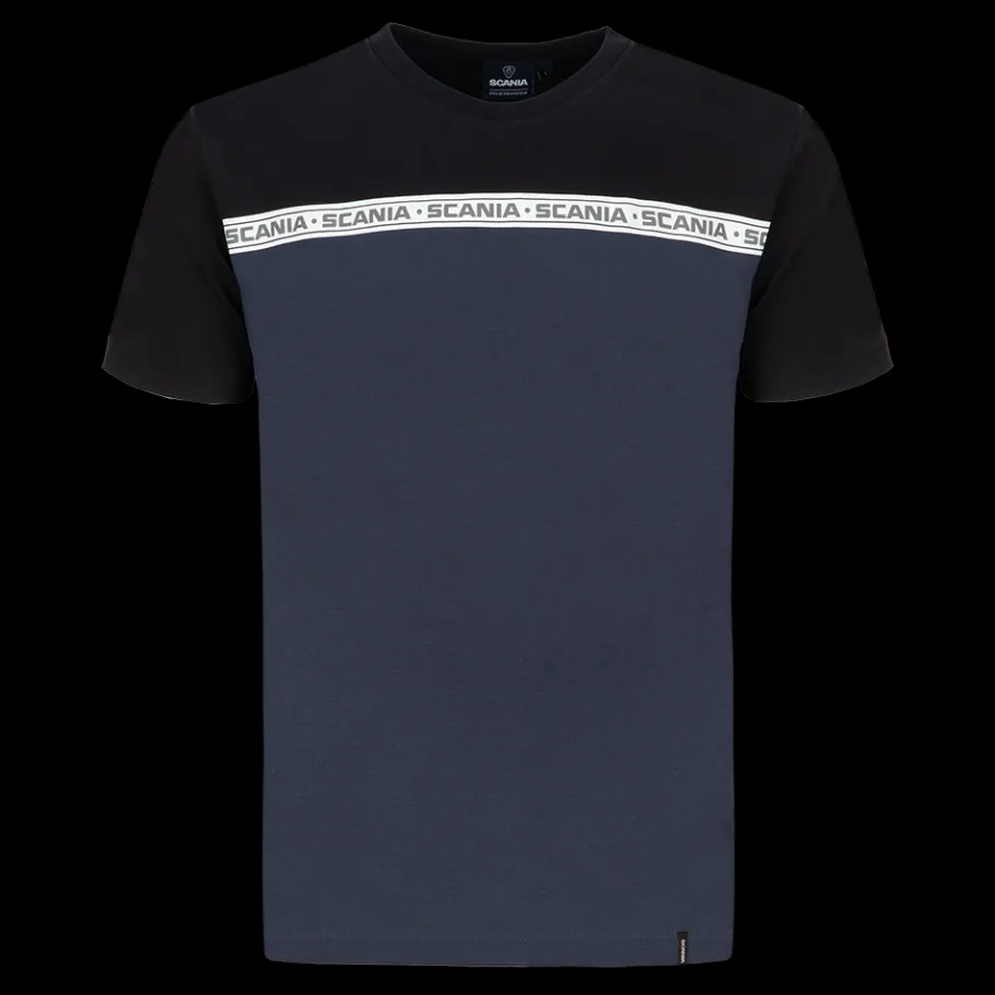 Tee-shirts*Scania T-shirt rétro Duo marine pour homme